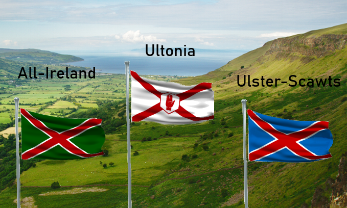 Possible Northern Ireland flags arrangement
